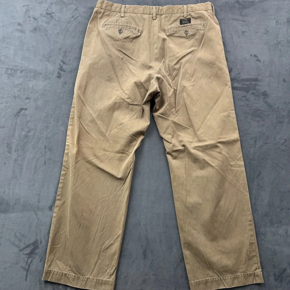 Banana Republic Relaxed Fit Dawson Chinos Men 38x32 Khaki Tan Cotton Twill Pants